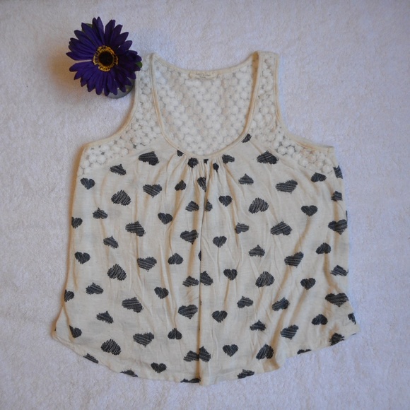Robin's Nest Maternity Top Heart Print Tank Size M - Picture 7 of 8